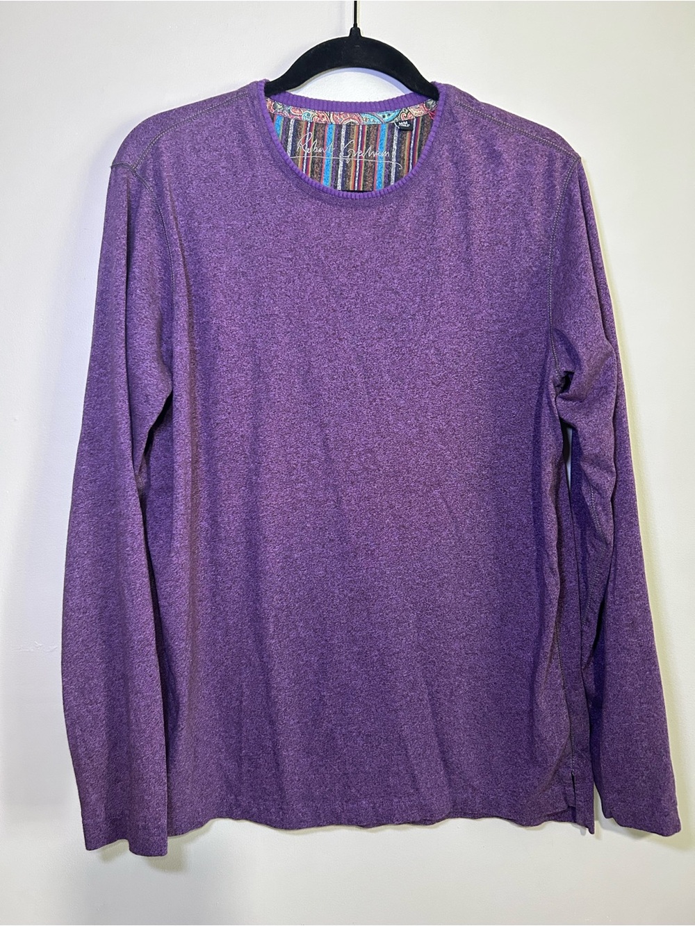 Robert Graham Purple Long Sleeve Shirt M Cotton